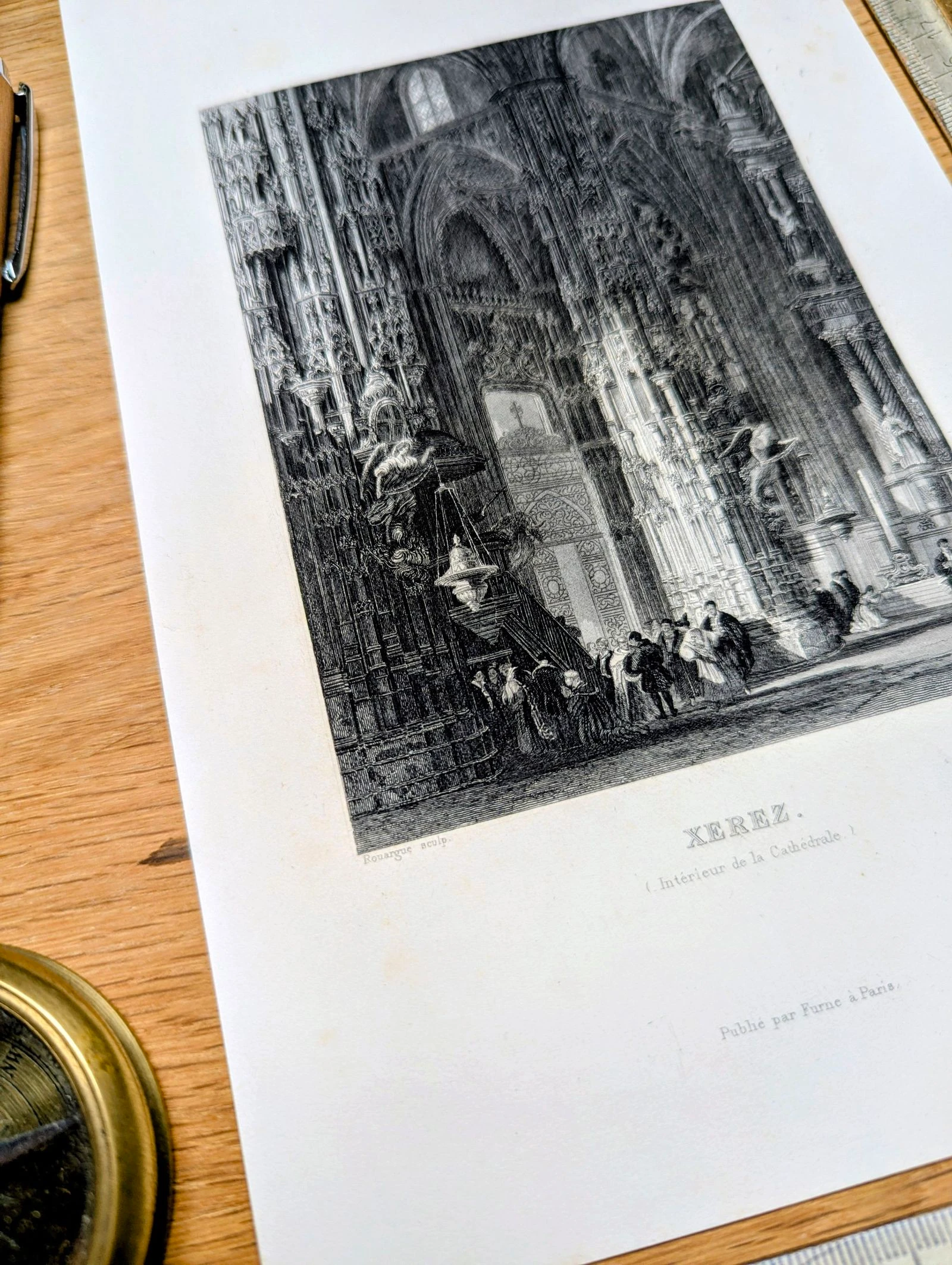 Catedral de Xerez, gravura vintage, impressa em 1841. – photo 7